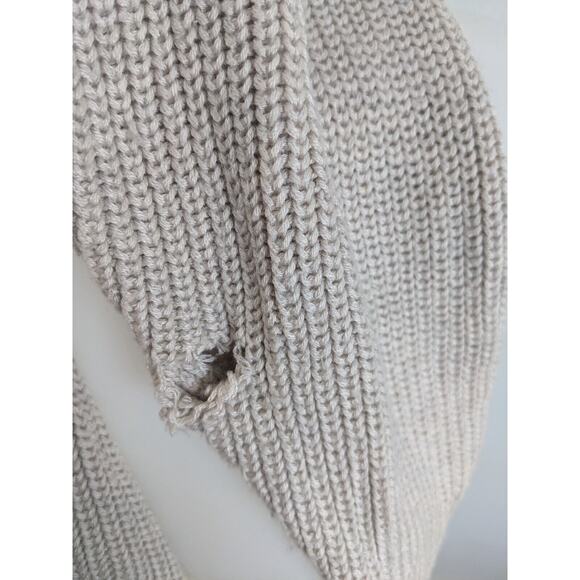 Splendid Collection Large Shea Long Sleeve Coordinating Sweater Mix Hoodie Tan - Picture 4 of 16